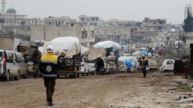 Pasukan Suriah Serang Idlib, Ratusan Ribu Warga Mengungsi