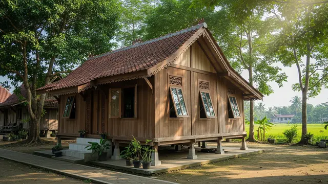 12 Inspirasi Rumah Desa dengan Jendela Lebar, Desain Modern Menyatu dengan Alam