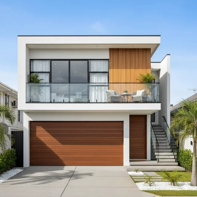 Gambar Rumah Minimalis Ada Garasi Mobil (Foto: Gemini AI)