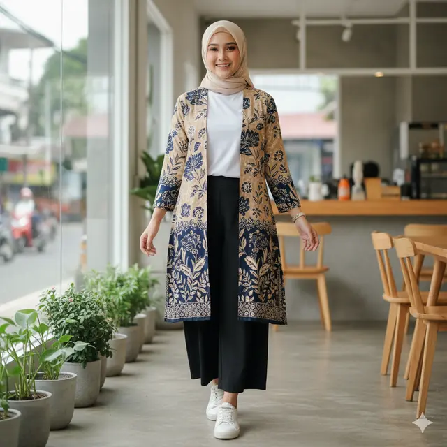 7 Model Atasan Batik Cardigan, Perpaduan Tradisional dan Modern yang Cocok untuk Berbagai Kesempatan