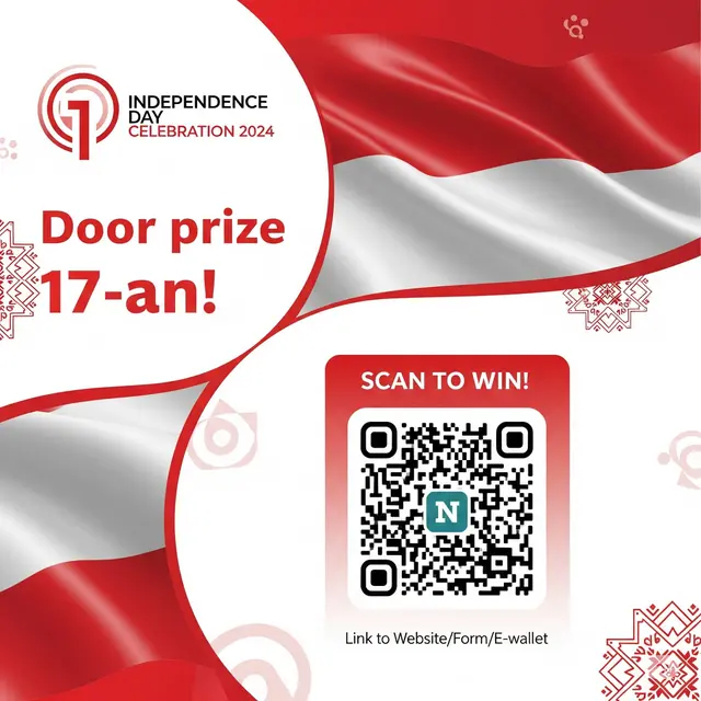 Desain kupon doorprize berhadiah acara 17 Agustus (Image by GeminiAI)