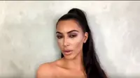 Tampilan akhir riasan wajah ala Kim Kardashian. (dok. Youtube Vogue/https://www.youtube.com/watch?v=Qb6CKuD1GTk/Esther Novita Inochi)