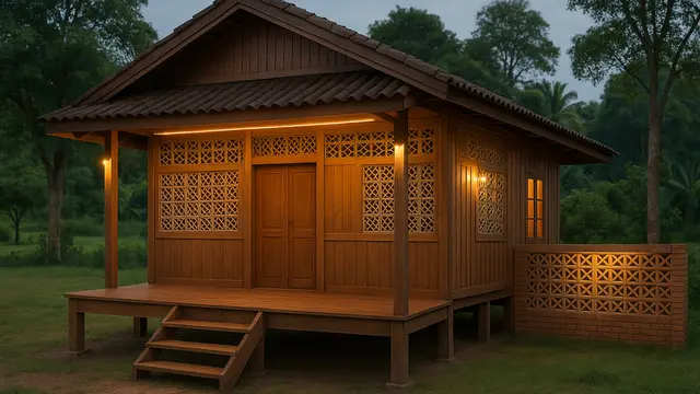 Model Rumah Sederhana di Desa dengan Roster Estetik