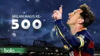 Malam Magis ke 500 Lionel Messi (Bola.com/Samsul Hadi)