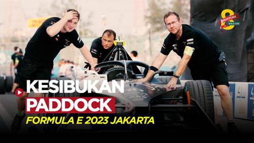VIDEO: Hiruk Pikuk Mekanik di Paddock Saat Latihan Bebas Pertama Formula E 2023 Jakarta
