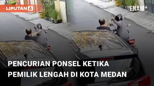 VIDEO: Detik-detik Pencurian Ponsel Ketika Pemilik Lengah di kota Medan