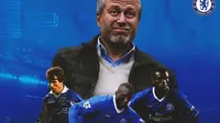 Chelsea - Roman Abramovich, Gianfranco Zola, Jimmy Floyd Hasselbaink, Marcel Desailly (Bola.com/Adreanus Titus)