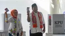 Usai menggunakan hak pilihnya, Rano Karno mengaku bangga dan merasa sah menjadi warga negara. (merdeka.com/Arie Basuki)