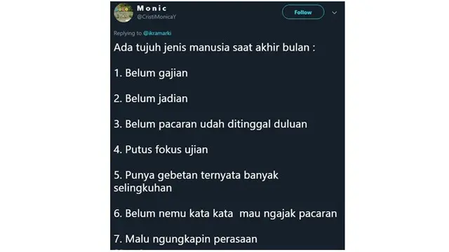 Jenis Manusia di Akhir Bulan Versi Netizen Ini Bikin Miris
