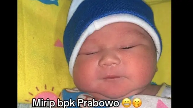 Viral Ibu Bagikan Foto Bayinya yang Baru Lahir Mirip Presiden Prabowo