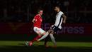 Timnas Inggris harus menahan ambisi lolos langsung ke babak 16 besar Euro 2024 usai imbang 1-1 melawan Denmark.  (AP Photo/Themba Hadebe)