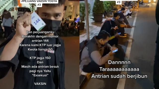 Perjuangan seorang pria mendapatkan vaksin COVID-19 di DIY Yogyakarta.