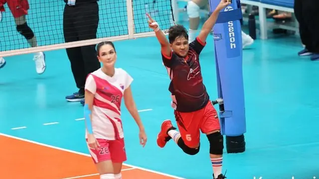 9 Potret Aksi Jirayut di Laga Pembuka Fun Volley Ball 2024, Jadi MVP