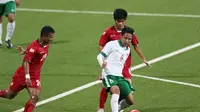 Aksi pemain Timnas Indonesia U-23, Evan Dimas Darmono. (Bola.com/Arief Bagus)