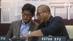 KPU juga menjadwalkan jam pendaftaran pasangan calon Capres-Cawapres mulai dari pukul 08.00 WIB sampai dengan 16.00 WIB. (Liputan6.com/Faizal Fanani)