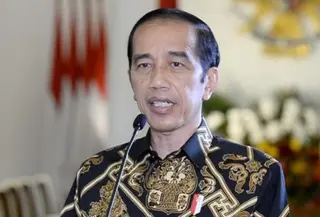 Presiden Joko Widodo (Jokowi) memberikan sambutan secara virtual peringatan HUT ke-56 Partai Golkar menyebut, pandemi COVID-19 membuat kontraksi ekonomi di berbagai negara, tak terkecuali Indonesia, Sabtu (24/10/2020). (Biro Sekretariat Presiden/Kris)