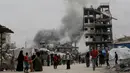 Sejumlah pejabat pertahanan sipil Gaza mengatakan kepada AFP setidaknya 80 orang tewas akibat pengeboman Israel pada 14 Mei, termasuk 59 orang di bagian utara. (Bashar TALEB/AFP)