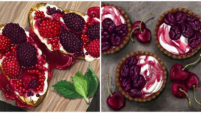 6 Potret Ilustrasi Makanan Ini Detailnya Bak Sungguhan, Bikin Ngiler