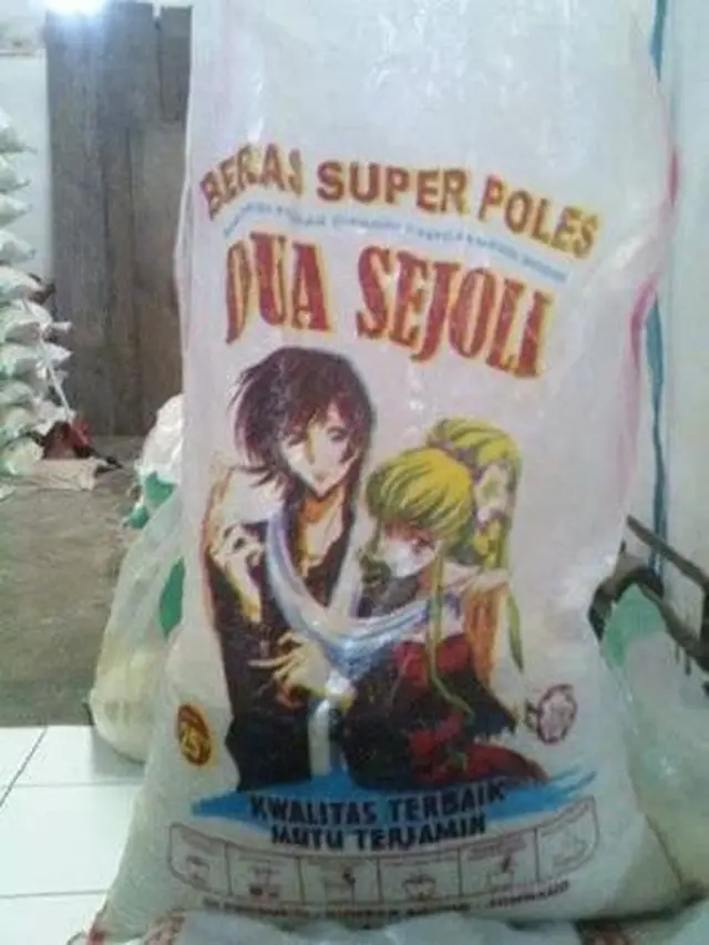 6 Merek Beras Gambar Anime Ini Nyeleneh Banget, Bikin Heran