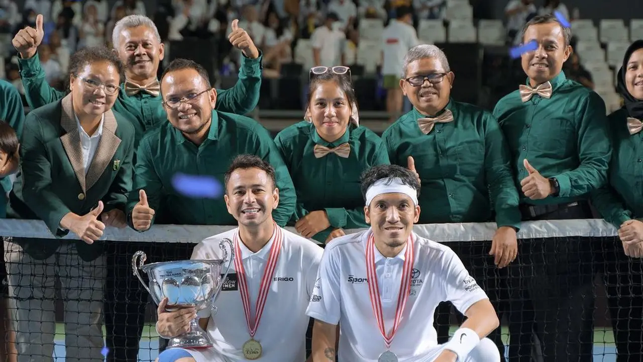 8 Momen Kemenangan Raffi Ahmad di Tiba-Tiba Tenis Lawan Desta, Berlangsung Meriah