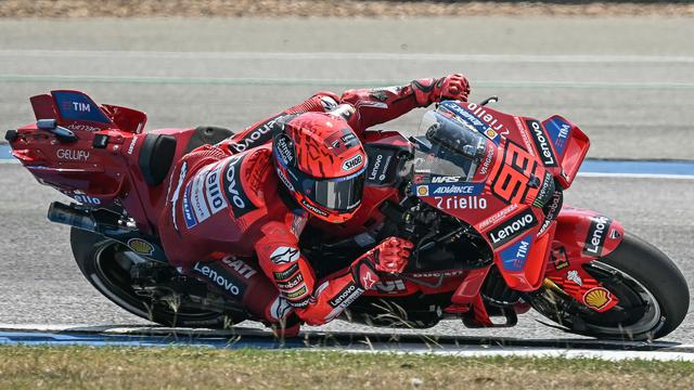 Marc Marquez beraksi bersama Ducati di MotoGP Thailand 2025