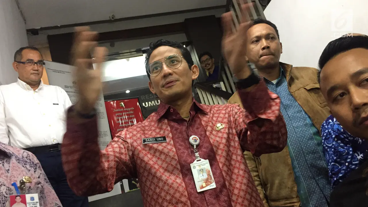 Sandiaga Uno Penuhi Panggilan Penyidik Polda Metro