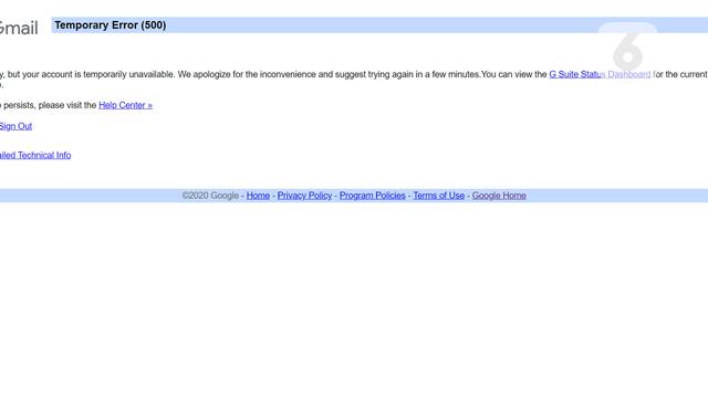 Layanan Google, Gmail, dan YouTube down.