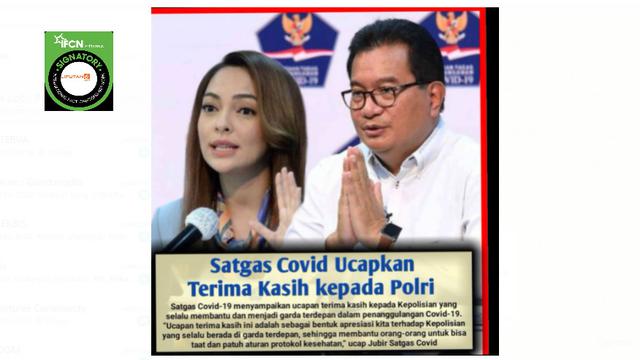 Klarifikasi Juru Bicara Satgas Penanganan Covid-19 Wiku Adisasmito atas infografis dan foto bersama dr Reisa