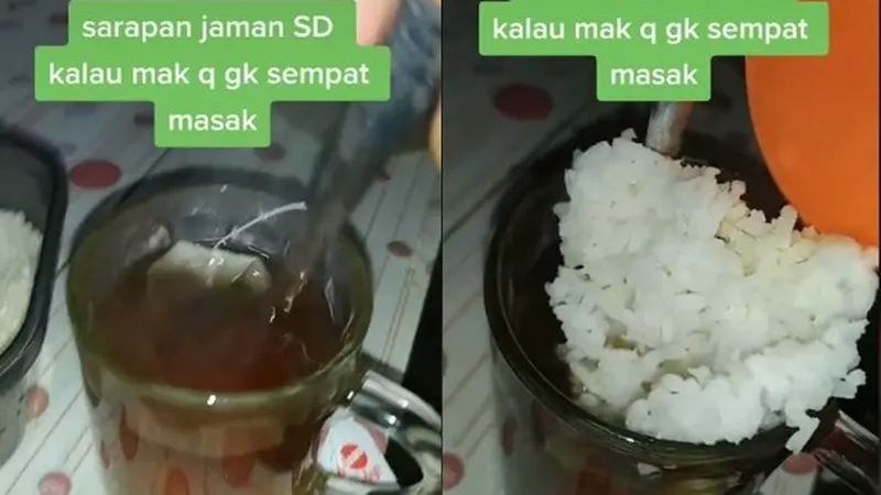 Viral Teh Manis Dicampur Nasi Putih Untuk Sarapan, Bikin Warganet Syok