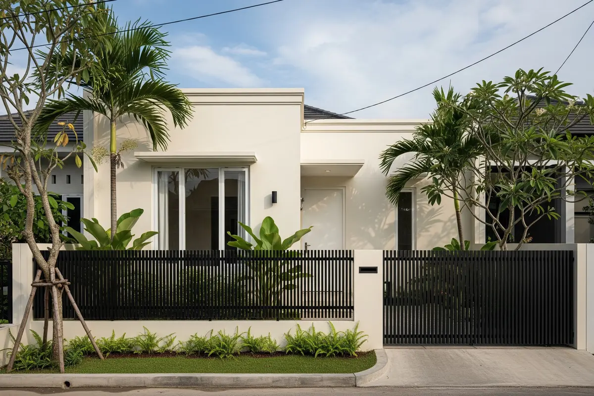 9 Warna Cat Depan Rumah yang Cocok untuk Pagar Hitam Doff, Bikin Tampilan Elegan