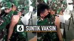 Prajurit yang awalnya tenang, tiba-tiba menjerit saat kapas baru dioleskan ke lengannya.