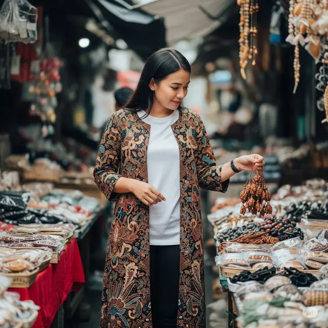 Inspirasi Outfit Ibu-Ibu ke Pasar yang Tidak Pasaran. Foto: Gemini