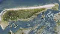 Pulau Schiermonnikoog terus bergerak ke selatan dan timur karena efek kombinasi angin laut sehingga membuat pulau ini berpindah tempat. (Foto: Amusing Planet)