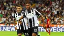 Pemain Udinese Destiny Udogie melakukan selebrasi usai mencetak gol ke gawang AS Roma pada pertandingan sepak bola Serie A Italia di Stadion Friuli, Udine, Italia, 4 September 2022. Udinese menang 4-0. (Andrea Bressanutti/LaPresse via AP)