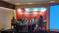 Ketua Umum GAPMMI, Adhi S. Lukman dalam Konferensi Pers Food Ingredients Asia (Fi Asia) 2024, di Jakarta, Senin (22/7/2024). (Arief/Liputan6.com)