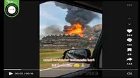 Gambar tangkapan layar&nbsp;video yang diklaim Candi Borobudur, Magelang, Jawa Tengah pada 3 Juni 2025. (sumber: Facebook)