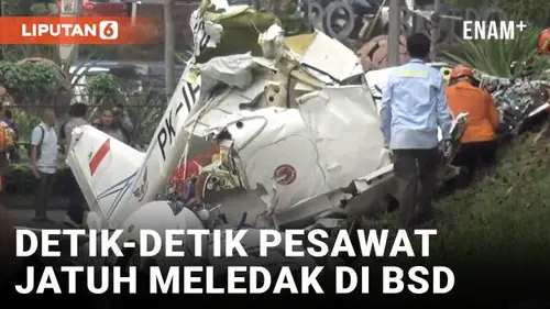 VIDEO: Kesaksian Warga Saat Pesawat Jatuh Dan Meledak di BSD