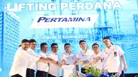 Kilang pertamina Internasional (KPI) resmi melakukan lifting/pengiriman perdana produk Pertamina Sustainable Aviation Fuel (SAF). (Sumber: Pertamina)