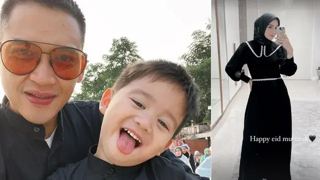 Keluarga  Rezky Aditya – Citra Kirana dalam Idul Adha 2023. (Instagram/ thereal_rezkyadhitya - citraciki)