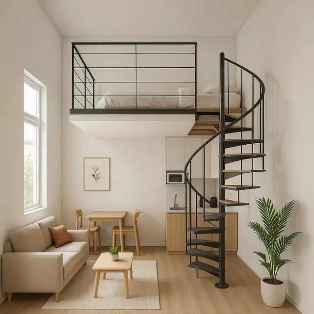 Gambar Desain Rumah Type 21 dengan Mezzanine, Solusi Cerdas untuk Ruang Terbatas