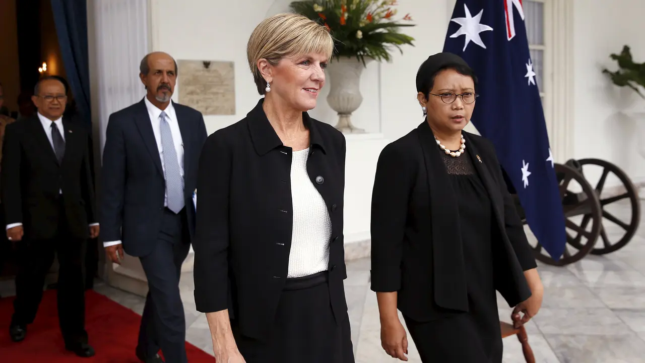 Menlu Retno dan Menlu Australia Julie Bishop