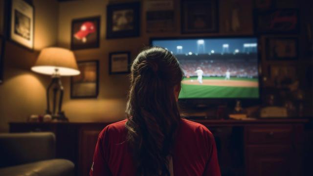 Ilustrasi nonton sepak bola