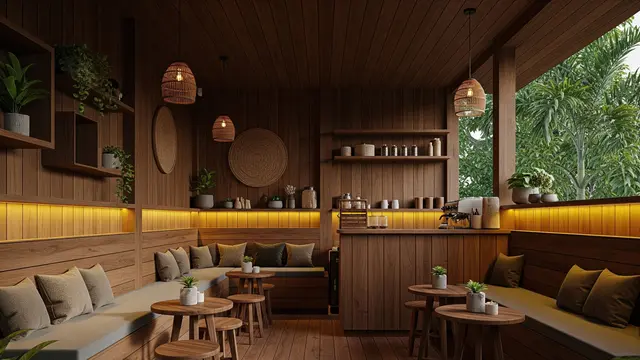 Gaya Rustic Minimalis dengan Palet Kayu Gelap