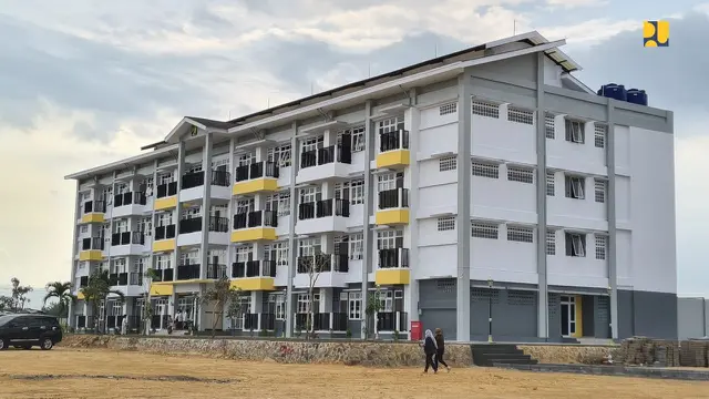 Rumah susun (rusun) bagi santri di lingkungan Kampus Terpadu Madrasah Mu’allimin Muhammadiyah. (Dok. Kementerian PUPR)