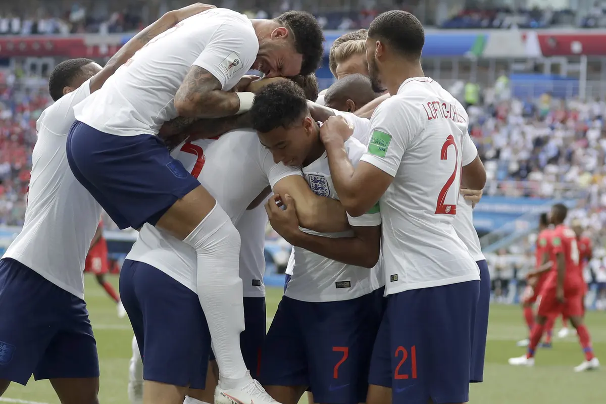 FOTO: Babak 1, Inggris Sudah Cetak 5 Gol ke Gawang Panama