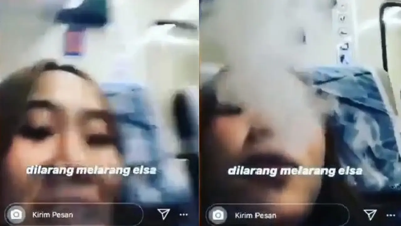 wanita vaping di kereta
