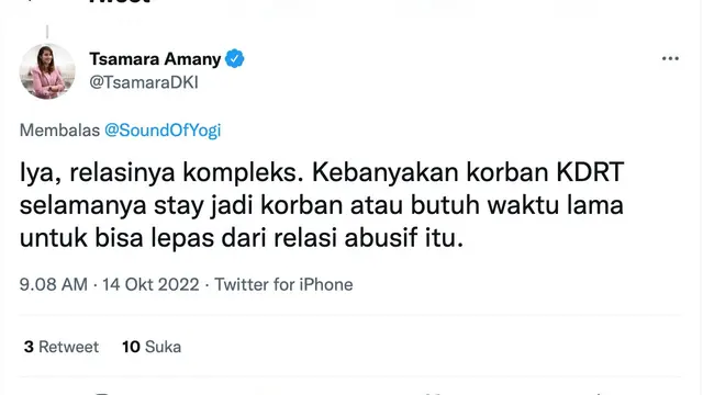 Cuitan soal Lesti Kejora akhirnya damai dengan Rizky Billar. (Foto: Dok. Twitter Indonesia)