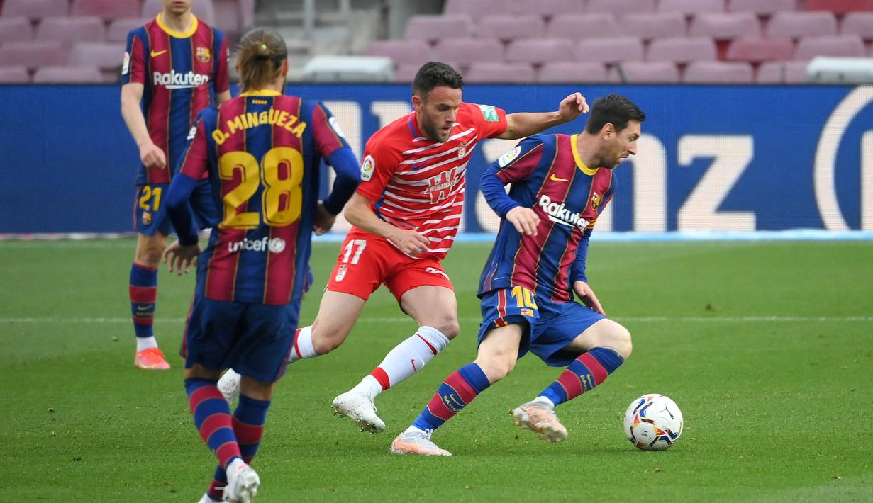 Barcelona dengan sepenuh hati mengucapkan terima kasih kepada pemain atas kontribusinya untuk kemajuan klub dan mendoakan yang terbaik untuk masa depan, baik dalam kehidupan pribadi dan profesionalnya. (Foto: AFP/Lluis Gene)