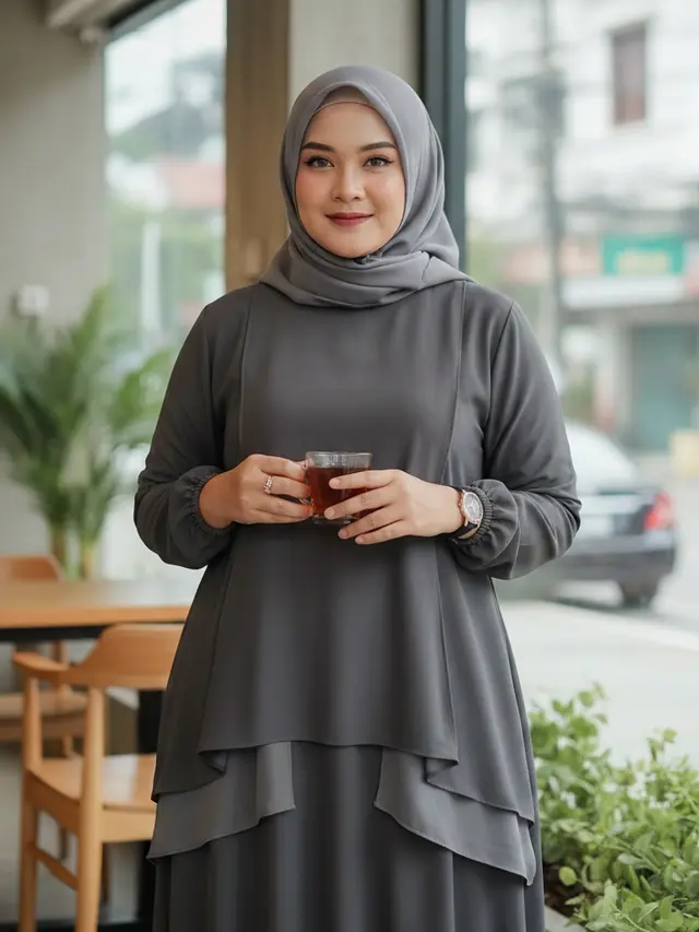 Model Gamis Kombinasi Jumbo (Foto: Gemini AI)