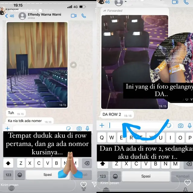 Nia Ramadhani Buka Suara Usai Dituding Serobot Kursi Orang Saat Konser MLTR. (Instagram @dunianeti)